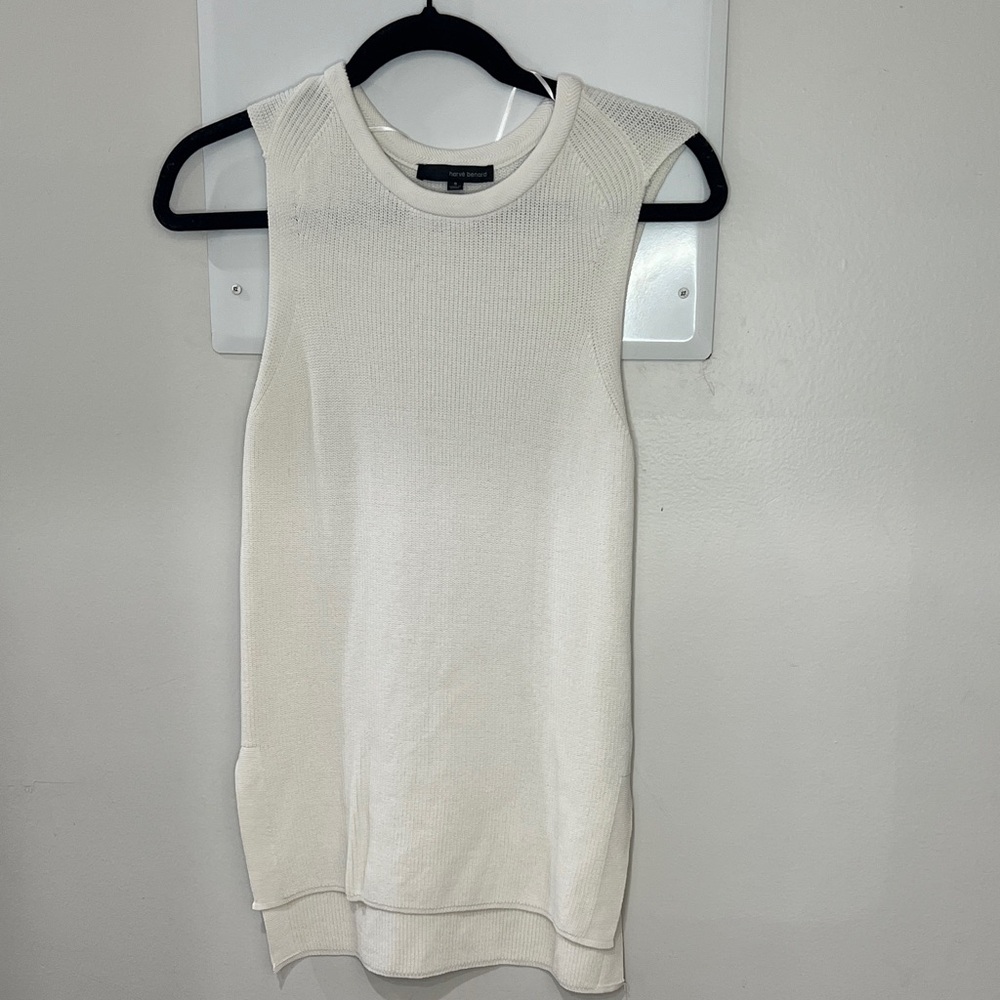 Harve Benard Off-White Knit Top